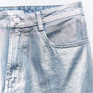 Z1975 MID RISE STRAIGHT CUT METALLIC JEANS